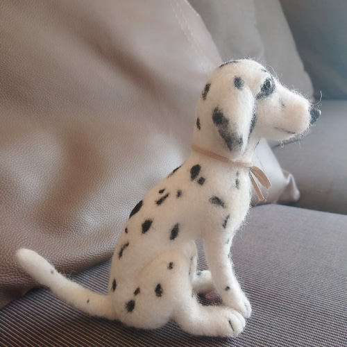 羊毛フェルト 犬 ダルメシアン 羊毛フェルト 羊毛フェルト テトの家  