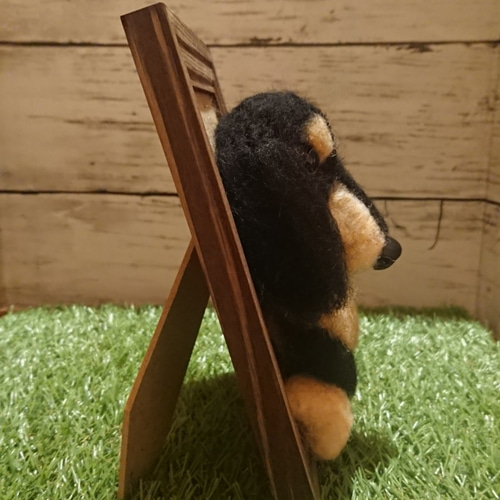 羊毛フェルト　犬　○Мダックスフンド○　フレーム 羊毛フェルト 犬 Мダックスフンド フレーム みんみん様犬
