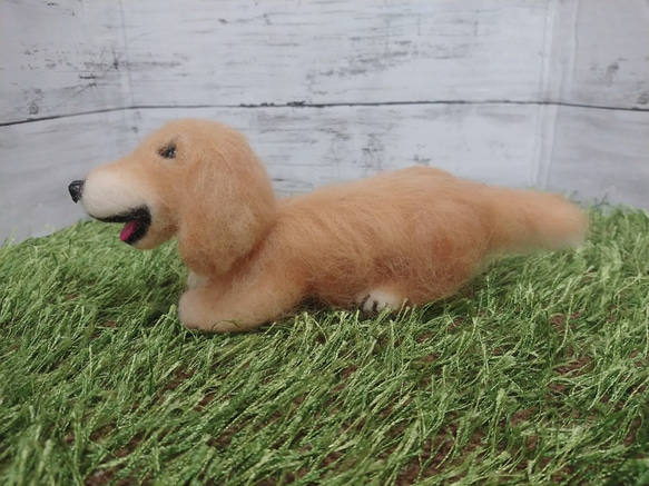 羊毛フェルト 犬 ゴールデンレトリーバー 愛犬 人形 犬 リアル 5枚目の画像