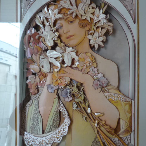 アルフォンスミュシャ3Dシャドーボックス 絵画 3D工房Fine Art