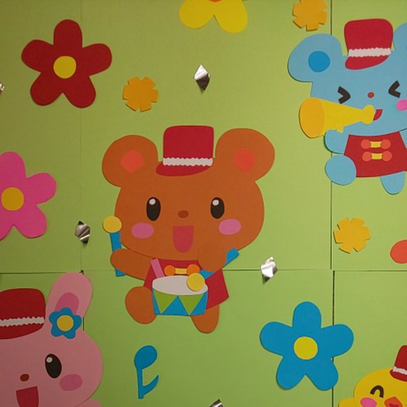 〈ご注文受付中！〉 動物たちの音楽隊 通年使える壁面飾り 保育園・幼稚園・児童館などの壁面飾り 3枚目の画像