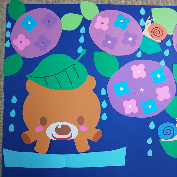 あめふりくまのこ 歌・壁面飾り 保育園・幼稚園などの壁面飾り 2枚目の画像