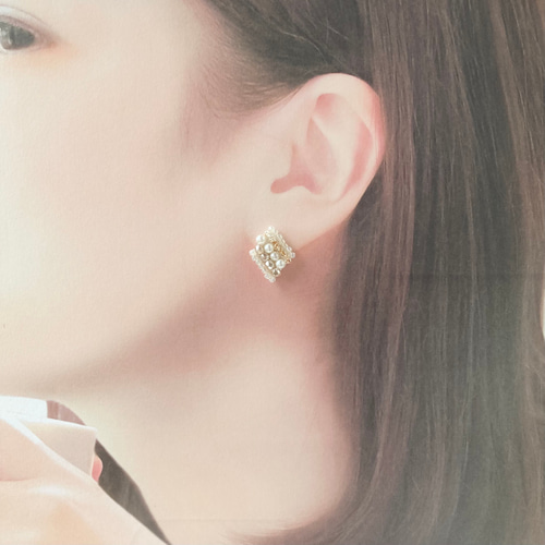 ダイヤモンド型 ゴールド ピアス k18 ティアドロップピアス 雫型 0.14