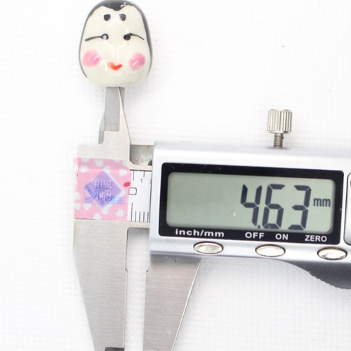 おかめひょっとこ両面陶器パーツ10個セット中（PT-003) 和風伝統