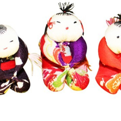 唐子人形　5体セット　CO-006　吊るし飾り　赤ちゃん　手作り 和雑貨　和風　 古布　手芸　ギフト　お正月 4枚目の画像