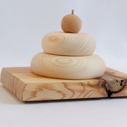 百年木材　かがみ餅-檜- 2枚目の画像