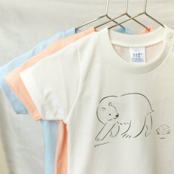 シロクマとハリネズミ HYGGELIG × satonekoto アウトドア キャンプ キッズTシャツ H302 8枚目の画像