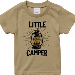 [名入れOK]LITTLE CAMPER Tシャツ ランタン アウトドア お名前 _H020 5枚目の画像