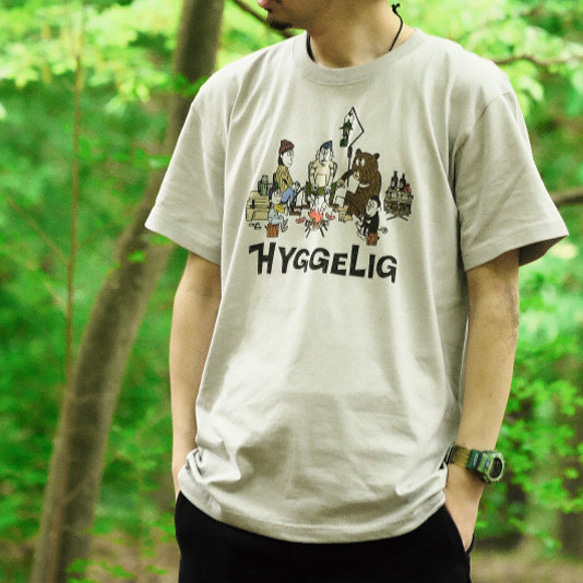 HYGGELIG × ONO5s 焚き火 キャンプファイヤー Tシャツ ソトアソビ アウトドア H502 1枚目の画像