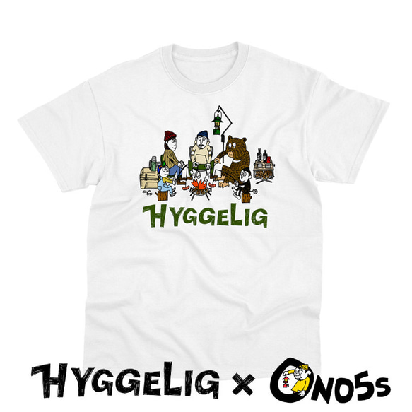 HYGGELIG × ONO5s 焚き火 キャンプファイヤー Tシャツ ソトアソビ アウトドア H502 3枚目の画像