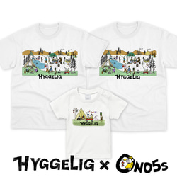 HYGGELIG × ONO5s ファミリーTシャツセット ソトアソビ アウトドア 親子 キャンプ 焚火 釣り H501 1枚目の画像