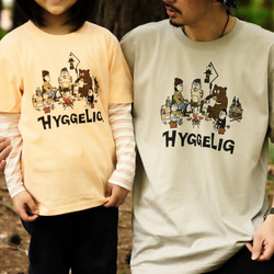 HYGGELIG × ONO5s 焚火 キャンプ ファミリーTシャツセット 親子 ソトアソビ アウトドア H502 2枚目の画像