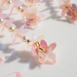しだれ桜の耳飾り　イヤリング　春の花　Creema限定 7枚目の画像