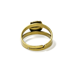 ゴールド・キャッツ・アイ・リング-レトロな金古美指輪 3枚目の画像