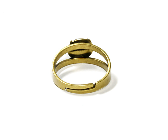 ゴールド・キャッツ・アイ・リング-レトロな金古美指輪 3枚目の画像