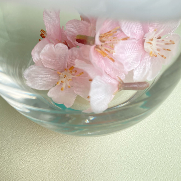 【毎年飾れる桜のインテリア】桜３本+花瓶(落ち輪入り)セット　本物のような枝ぶり　枯れない散らない桜　 6枚目の画像