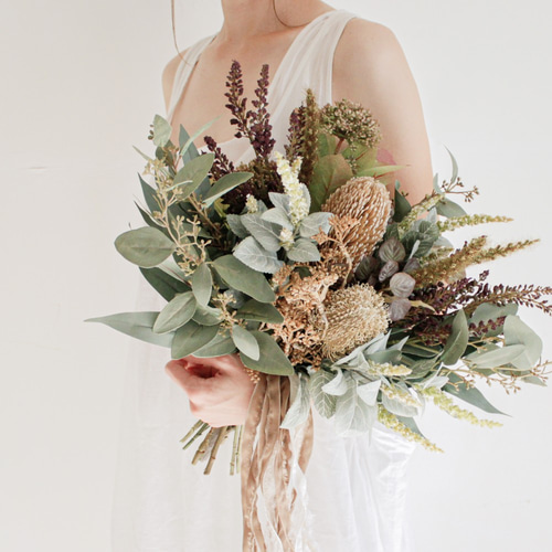 バンクシアのスタイリッシュブーケ♡ウェディングブーケ/ナチュラル  