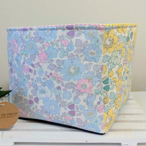 送料無料♪【小物入れ】ハンドメイド 花柄 ＊26 布バスケット リバティ