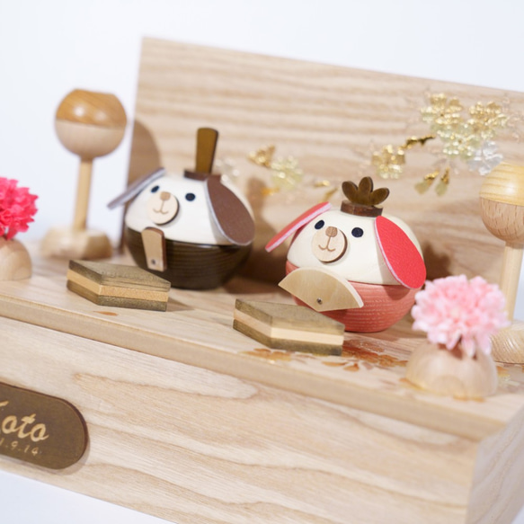 ことのわんこひな｜コンパクトな木製雛人形｜ひな祭り ひな人形・雛