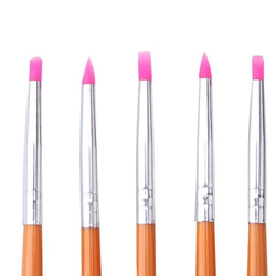 5本セット細いタイプシリコンペン！パーツの封入やレジンをまぜるのに便利なシリコン製の筆・ブラシ ／型番8ーB 5枚目の画像