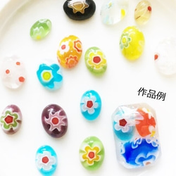 10gミックス＜小さなミルフィオリガラス＞ミックスサイズ・レジン封入