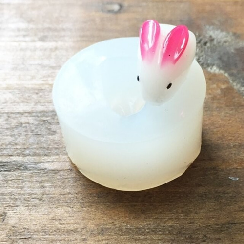 立体雪ウサギ・ウサギの形のシリコンモールド型・UVレジン液が使え