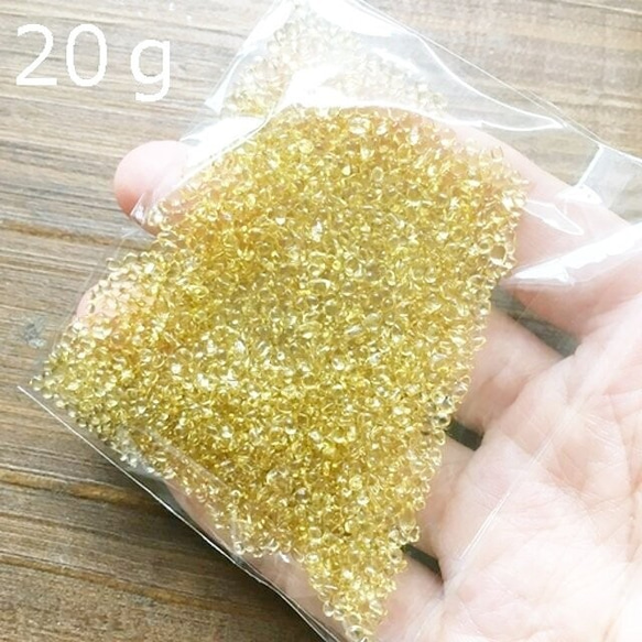 20ｇ【ハニー！ハニー！ハニー！】煌く蜂蜜カラーガラスのカレット/レジン封入やガラスドームに〇／型番50（20ｇ） 4枚目の画像