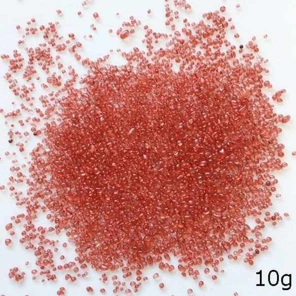 20ｇ！＜ざくろレッド＞ガラスカレット・ガラスの粒々・コロコロ丸っこいかわいいガラス粒／型番42(20ｇ） 4枚目の画像