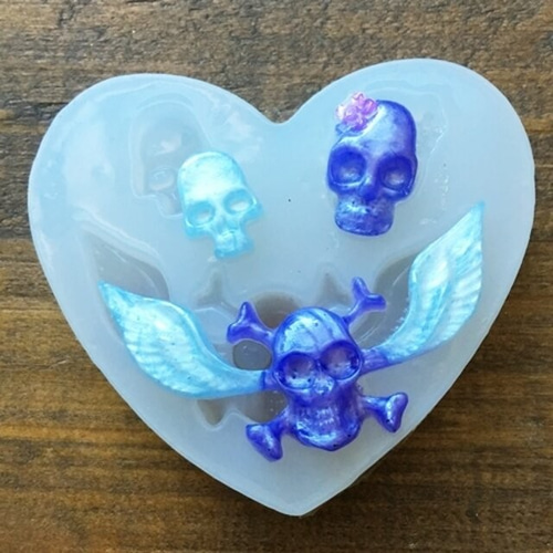 骸骨型シリコンモールド・ドクロレジン型・スカル・髑髏UV