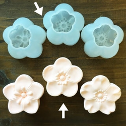 和菓子みたいなお花のシリコンモールド・ＵＶ－ＬＥＤレジン液使用可！粘土・石膏にも〇／型番436ーＺーＢ 3枚目の画像