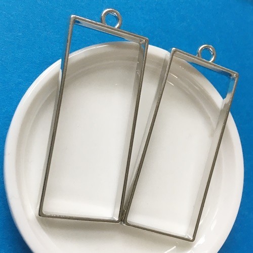 レジン枠 長方形 シルバー10個