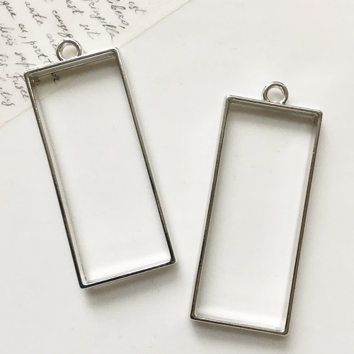 レジン枠 長方形 シルバー10個