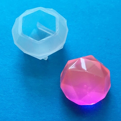 小さな立体多面体シリコンモールド型・宝石型レジン型・ＵＶ－ＬＥＤ