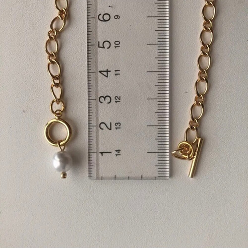 パール ゴールドチェーンネックレス ネックレス・ペンダント 𝗘𝟭𝟳