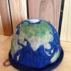 地球ハット　（紺） 2枚目の画像