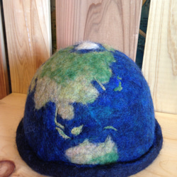 地球ハット　（紺） 3枚目の画像