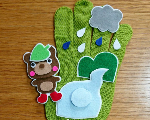 手袋シアター あめふりくまのこ & ジャングルポケット 雑貨・その他 糸