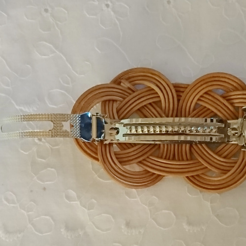 藤(ラタン)の淡路結びのバレッタ 藤(ラタンの淡路結びバレッタ) バレッタ naokichi 通販 10884722