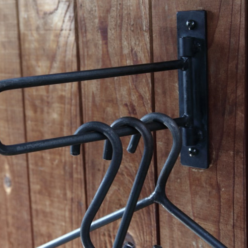 アイアン ウォールバー ハンガー バー 折りたたみ ハンガーラック