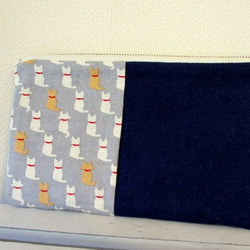 手帕材質扁平萬用包＊貓咪造型 第1張的照片