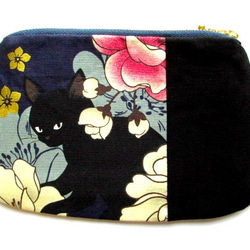日本模式門廊*的黑貓從藍色向右 第1張的照片