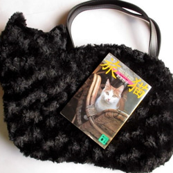 蓬鬆貓毛袋*黑黑貓 第9張的照片