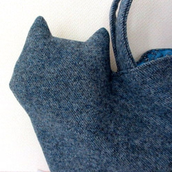 羊毛法蘭絨*冬季貓包*藍灰色 第2張的照片