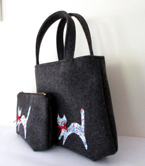 Creema限量版[New Year lucky bag 2020]貓手提包和小袋木炭灰 第3張的照片