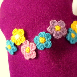 花卉圖案羊毛貓包紫色B 第3張的照片