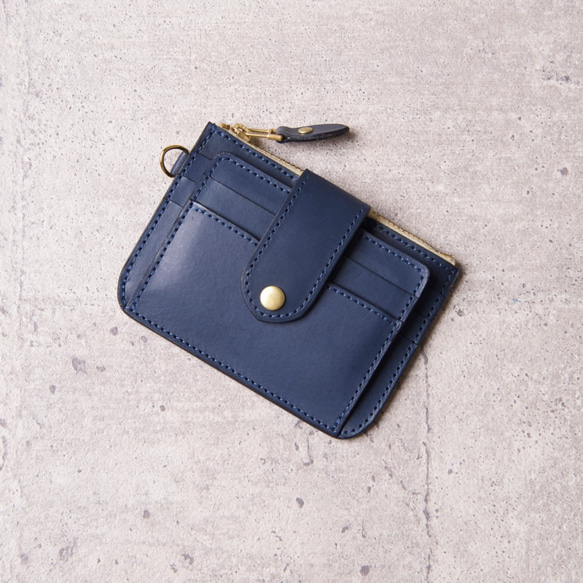 零錢卡包 Card Holder with Coin Purse Wallet / 灰藍 Gray Blue 第1張的照片