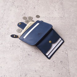 零錢卡包 Card Holder with Coin Purse Wallet / 灰藍 Gray Blue 第2張的照片