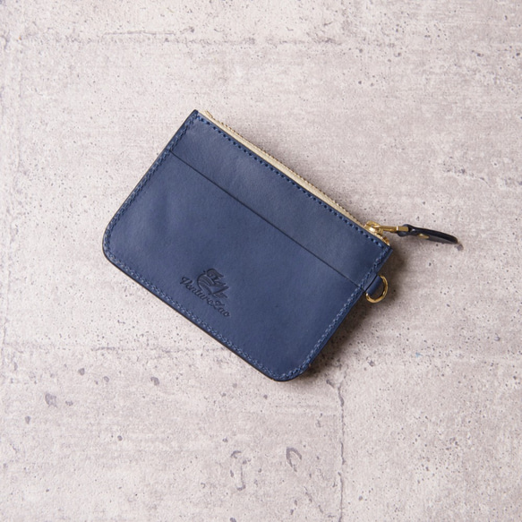 零錢卡包 Card Holder with Coin Purse Wallet / 灰藍 Gray Blue 第3張的照片