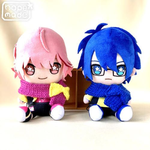 確認用♡No.198♡フリースマフラー♡青系♡おまけリボン♡ハンドメイド♡