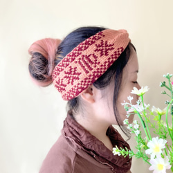 美品　rippmonster リネン　ターバン　オレンジベージュ 美品 rippmonster リネン ターバン オレンジベージュ 美品 rippmonster